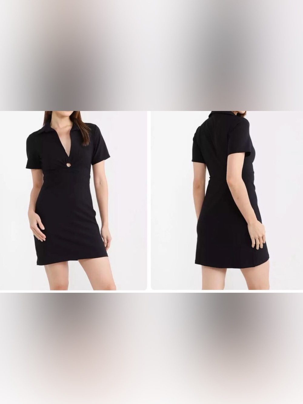 NWT Desigual Keira Black O-Ring Mini Dress XS